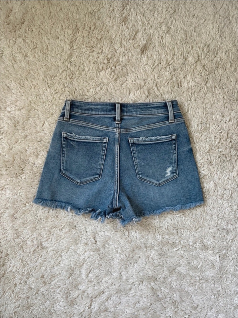 Vervet By Flying Monkey High Rise Raw Hem Denim Shorts - Picture 8 of 10
